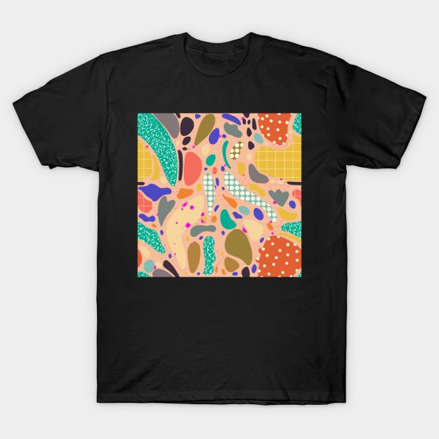 Abstract Terrazzo Style T-Shirt by Kamaloca
